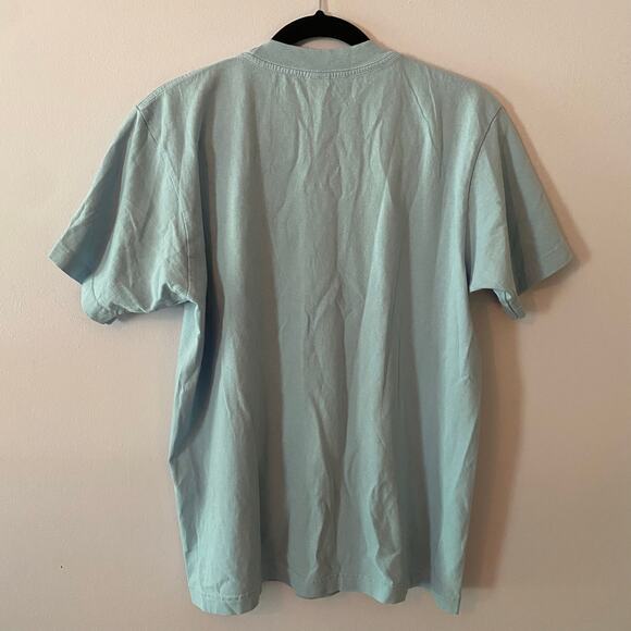 Sporty & Rich Women's size Medium Light Blue 100% Cotton T-Shirt Crewneck - Picture 6 of 9